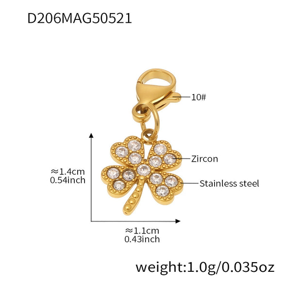 Wholesale Geometric Stainless Steel Electroplated 18K Real Gold 5A Zircon Diy Bracelet Anklet Jewelry For Women