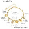 Wholesale Geometric Stainless Steel Electroplated 18K Real Gold 5A Zircon Diy Bracelet Anklet Jewelry For Women