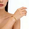 Wholesale Geometric Stainless Steel Electroplated Open Bracelet For Women