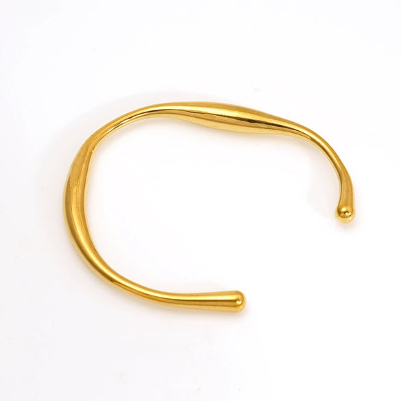 Wholesale Geometric Stainless Steel Electroplated Open Bracelet For Women