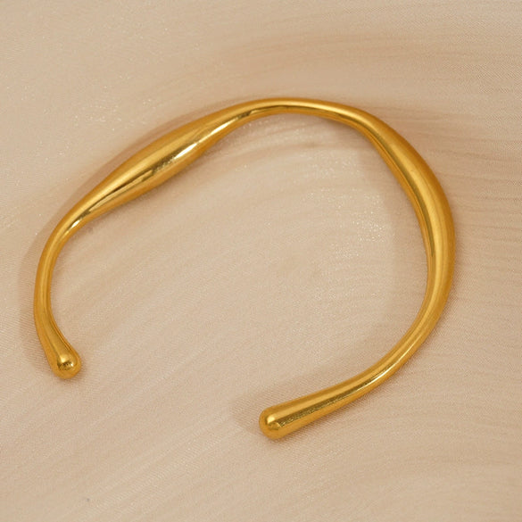 Wholesale Geometric Stainless Steel Electroplated Open Bracelet For Women