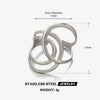 Wholesale Geometric Stainless Steel Electroplated Open Ring For Women