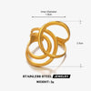 Wholesale Geometric Stainless Steel Electroplated Open Ring For Women