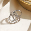 Wholesale Geometric Stainless Steel Electroplated Open Ring For Women
