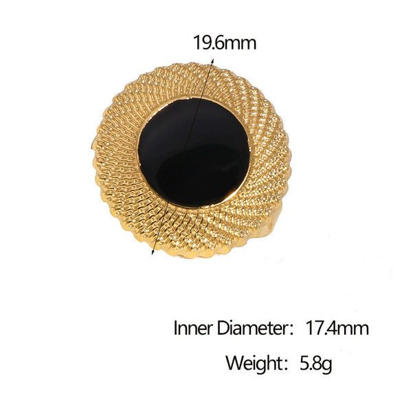 Wholesale Geometric Stainless Steel Electroplated Open Ring Women's Jewelry