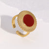 Wholesale Geometric Stainless Steel Electroplated Open Ring Women's Jewelry