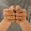 Wholesale Geometric Stainless Steel Electroplated Open Rings For Women