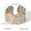 Wholesale Geometric Stainless Steel Electroplated Open Rings For Women
