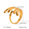 Wholesale Geometric Stainless Steel Electroplated Open Rings For Women