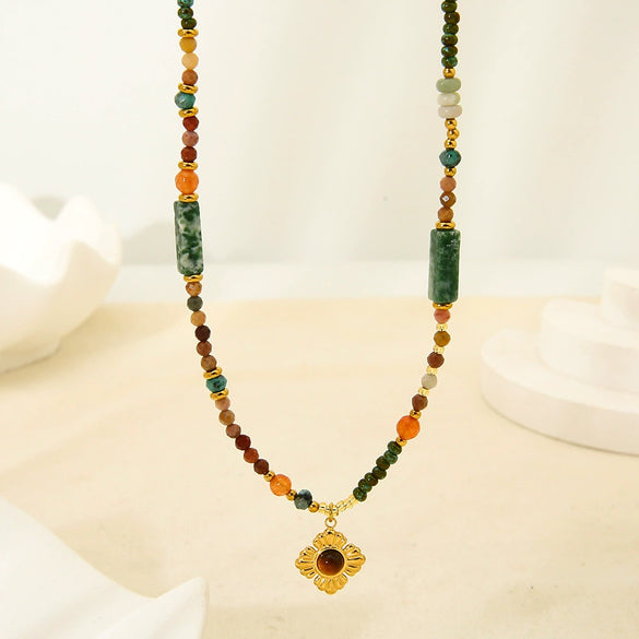 Wholesale Geometric Stainless Steel Electroplated Pendant Necklace For Women