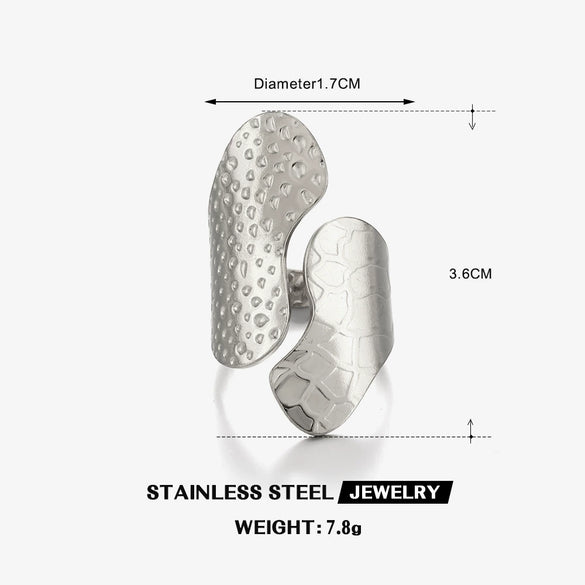 Wholesale Geometric Stainless Steel Electroplated Ring For Women