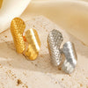 Wholesale Geometric Stainless Steel Electroplated Ring For Women