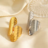 Wholesale Geometric Stainless Steel Electroplated Ring For Women