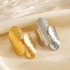 Wholesale Geometric Stainless Steel Electroplated Ring For Women