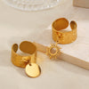 Wholesale Geometric Stainless Steel Electroplated Ring For Women