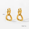 Wholesale Geometric Stainless Steel Electroplated Ring Pendant Earrings Jewelry For Women