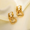 Wholesale Geometric Stainless Steel Electroplated Ring Pendant Earrings Jewelry For Women