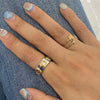 Wholesale Geometric Stainless Steel Electroplated Rings For Women Punk Jewelry