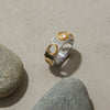 Wholesale Geometric Stainless Steel Electroplated Rings For Women Punk Jewelry