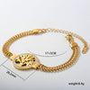 Wholesale Geometric Stainless Steel Electroplated Tree Of Life Bracelet For Women
