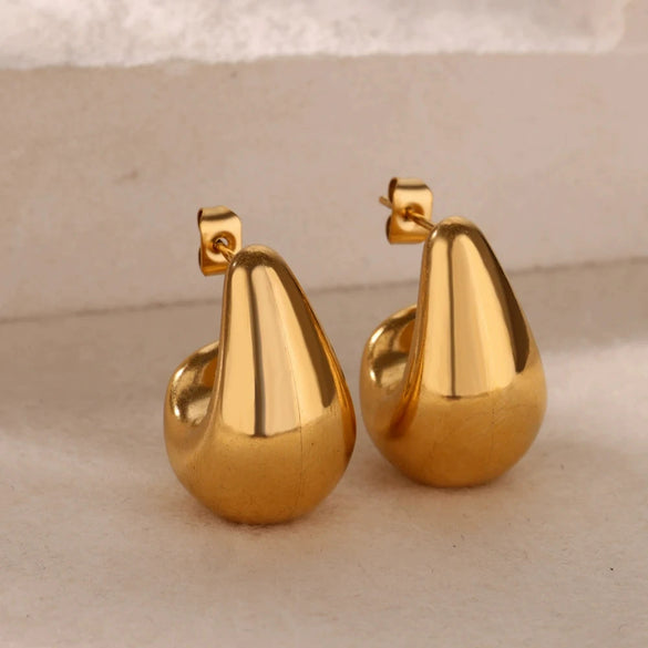 Wholesale Geometric Stainless Steel Electroplated Unisex Butterfly Stereo Earrings