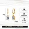 Wholesale Geometric Stainless Steel Electroplated Unisex Earrings With Square Pendant And Circle Design