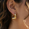 Wholesale Geometric Stainless Steel Electroplated Ushaped Earrings For Women