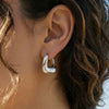Wholesale Geometric Stainless Steel Electroplated Ushaped Earrings For Women