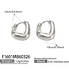 Wholesale Geometric Stainless Steel Electroplated Ushaped Earrings For Women