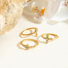 Wholesale Geometric Stainless Steel Electroplated Women's Cross Ring Accessories