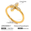 Wholesale Geometric Stainless Steel Electroplated Women's Cross Ring Accessories