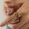 Wholesale Geometric Stainless Steel Electroplated Women's Cross Ring Accessories