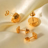Wholesale Geometric Stainless Steel Electroplated Women's Earrings