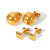 Wholesale Geometric Stainless Steel Electroplated Women's Earrings