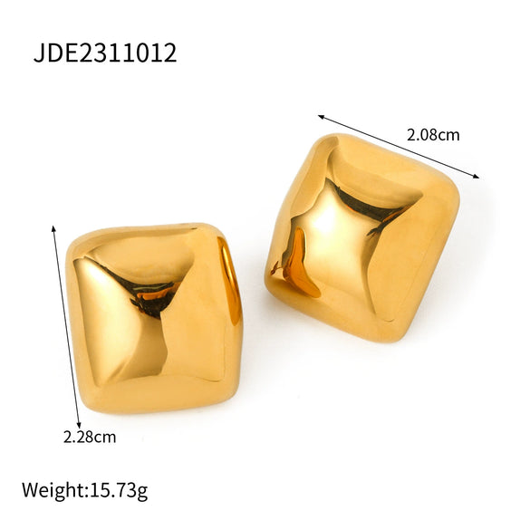 Wholesale Geometric Stainless Steel Electroplated Women's Earrings