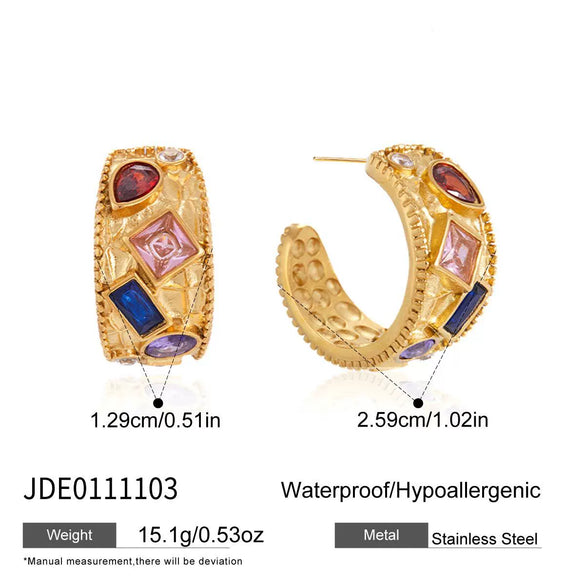 Wholesale Geometric Stainless Steel Electroplated Women's Earrings