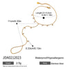 Wholesale Geometric Stainless Steel Electroplated Zircon Anklets For Women In Fashion Trend