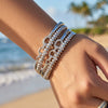 Wholesale Geometric Stainless Steel Electroplated Zirconinlaid Women's Bracelet