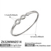 Wholesale Geometric Stainless Steel Electroplated Zirconinlaid Women's Bracelet