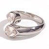 Wholesale Geometric Stainless Steel Fashion Open Ring With Electroplating And Zircon For Women