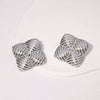 Wholesale Geometric Stainless Steel Goldplated Earrings Retro Elegant Style