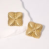 Wholesale Geometric Stainless Steel Goldplated Earrings Retro Elegant Style