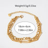 Wholesale Geometric Stainless Steel Goldplated Electroplated Fashion Women's Bracelet Jewelry