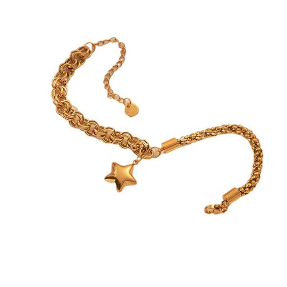 Wholesale Geometric Stainless Steel Goldplated Electroplated Fashion Women's Bracelet Jewelry