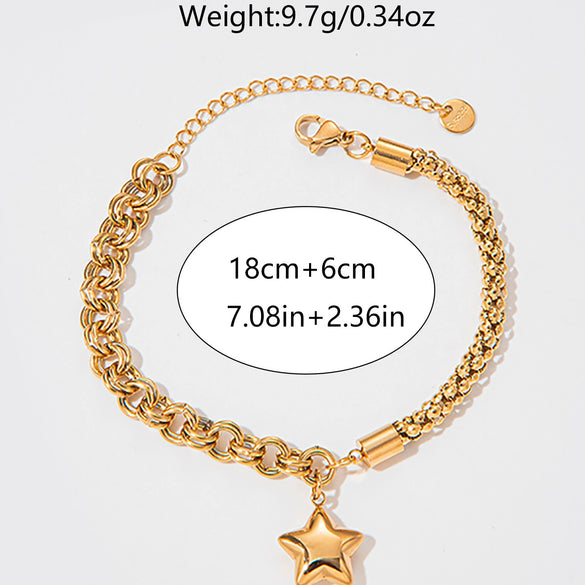 Wholesale Geometric Stainless Steel Goldplated Electroplated Fashion Women's Bracelet Jewelry