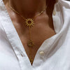 Wholesale Geometric Stainless Steel Goldplated Polished Waterproof Jewelry Set Of Necklace And Earrings For Women