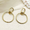Wholesale Geometric Stainless Steel Goldplated Round Earrings For Women