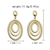 Wholesale Geometric Stainless Steel Goldplated Round Earrings For Women