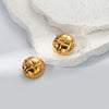 Wholesale Geometric Stainless Steel Goldplated Turtle Shell Fashion Personality Earrings For Women