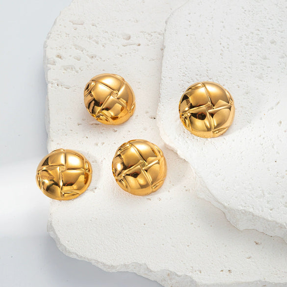 Wholesale Geometric Stainless Steel Goldplated Turtle Shell Fashion Personality Earrings For Women